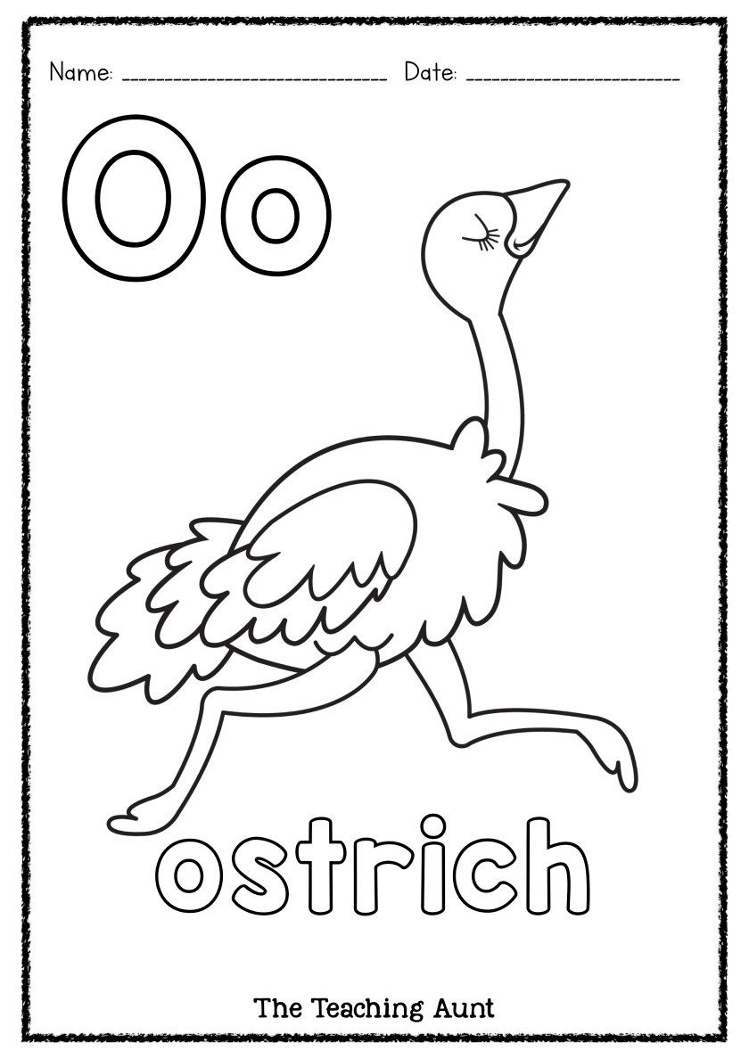 O is for ostrich art and craft