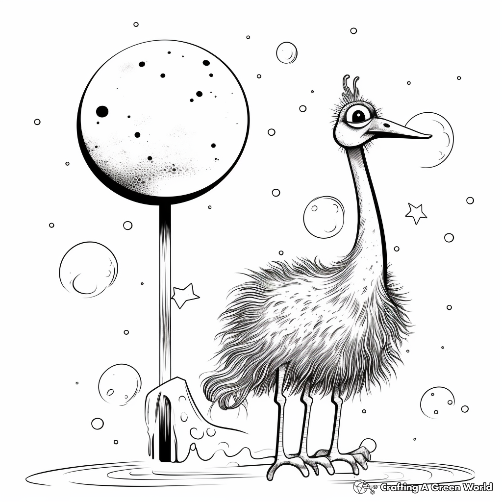 Ostrich coloring pages