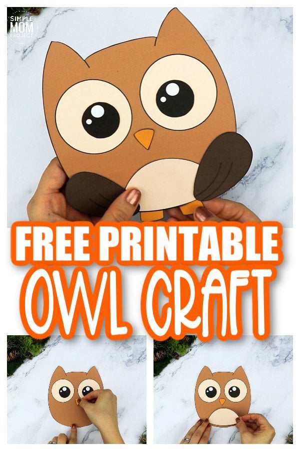 Free printable cut and paste owl craft for kids â simple mom project