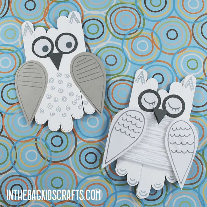 Easy snowy owl craft for kids with free template â in the bag kids crafts