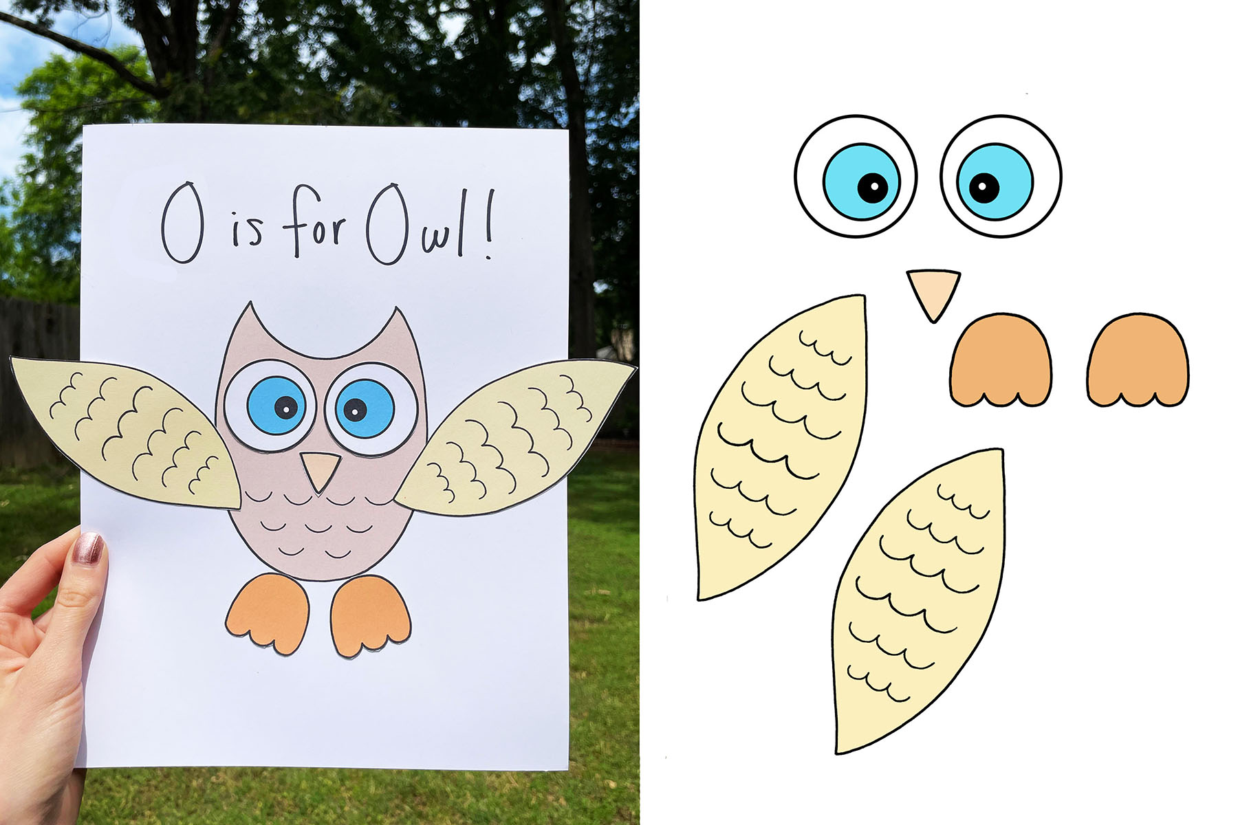 Owl craft for kids with free cutouts â the hollydog blog