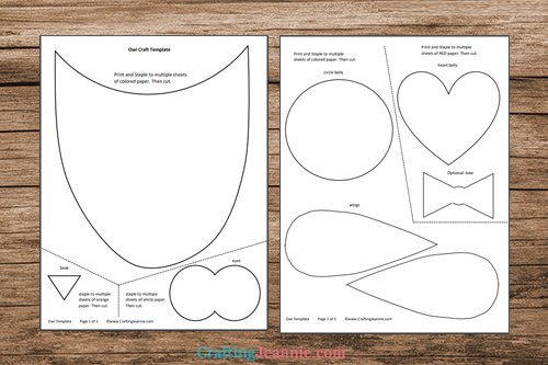Free printable owl template