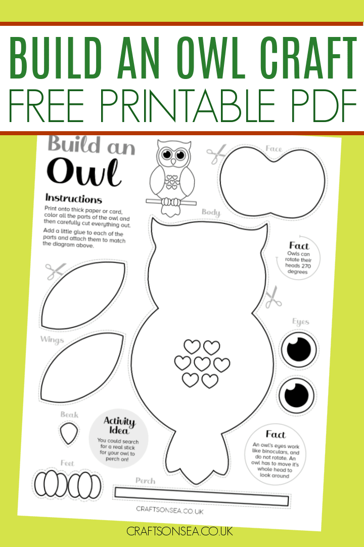 Cut and paste build an owl craft