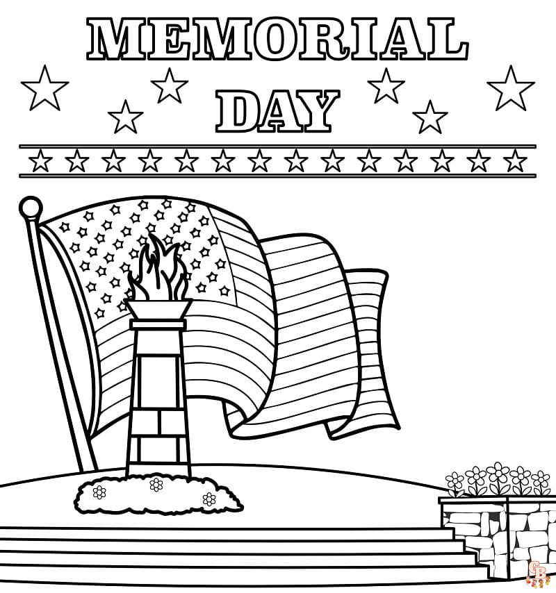 Free printable memorial day coloring pages for kids