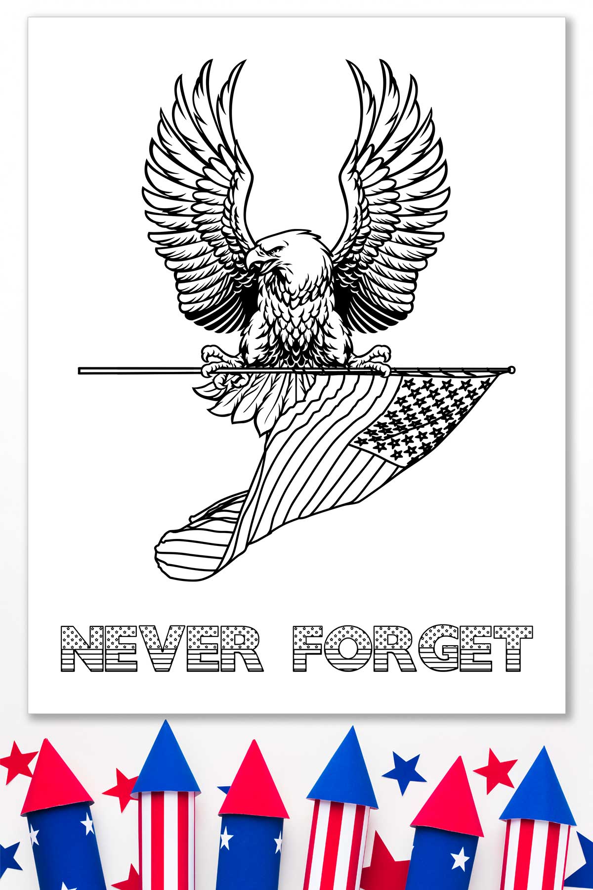 Free memorial day printable loring pages for kids