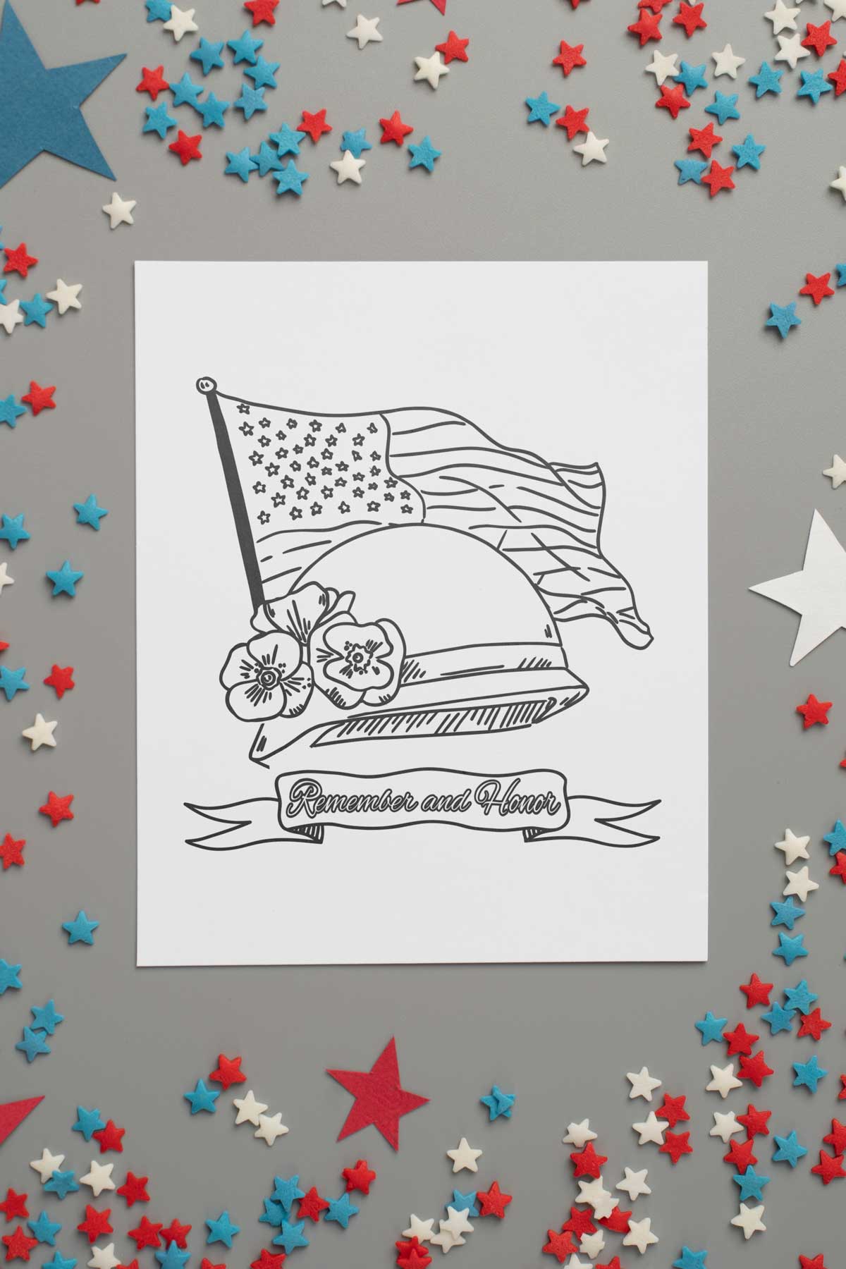 Free memorial day printable loring pages for kids