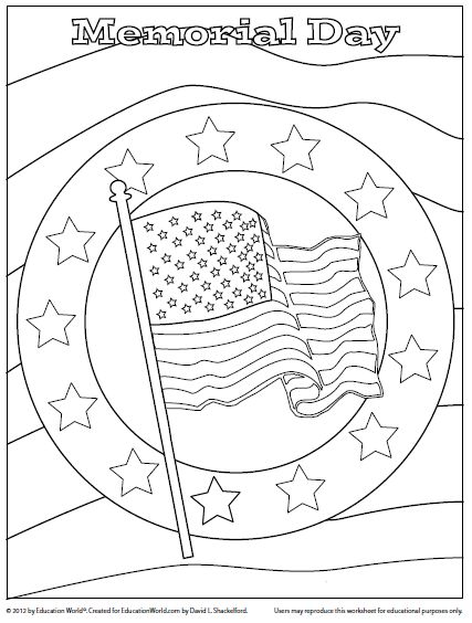 Education world coloring sheet memorial day memorial day coloring pages memorial day activities coloring for kids
