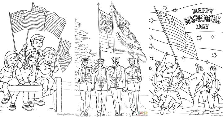 Free memorial day coloring pages for kids and adults