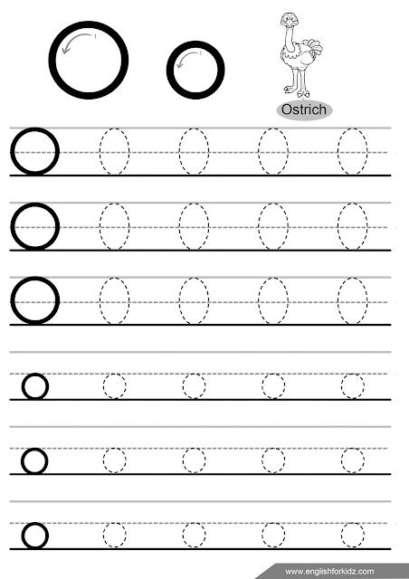 Letter o tracing worksheet for kindergarten and elementary school tracing worksheets preschool tracing worksheets letter o worksheets