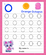 Capital letter o tracing worksheet trace uppercase letter o