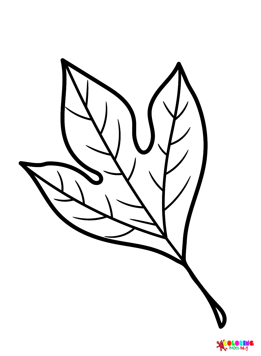Leaves coloring pages printable for free download