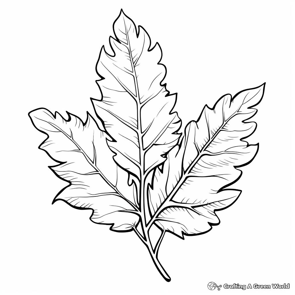Fall leaves coloring pages