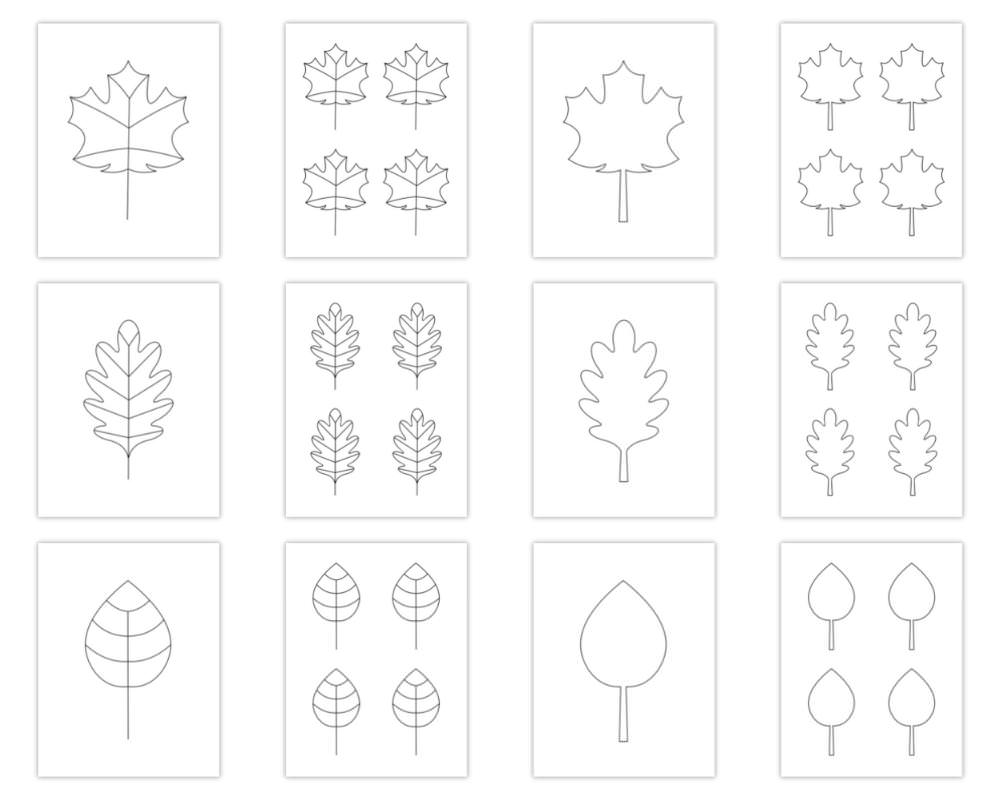 Free printable autumn leaf templates small large