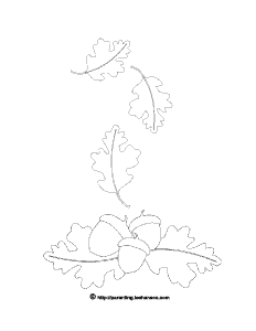 Autumn coloring pages oak leaves and acorns picture to color free printables