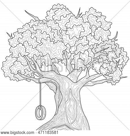 Oak tree swing vector photo free trial bigstock