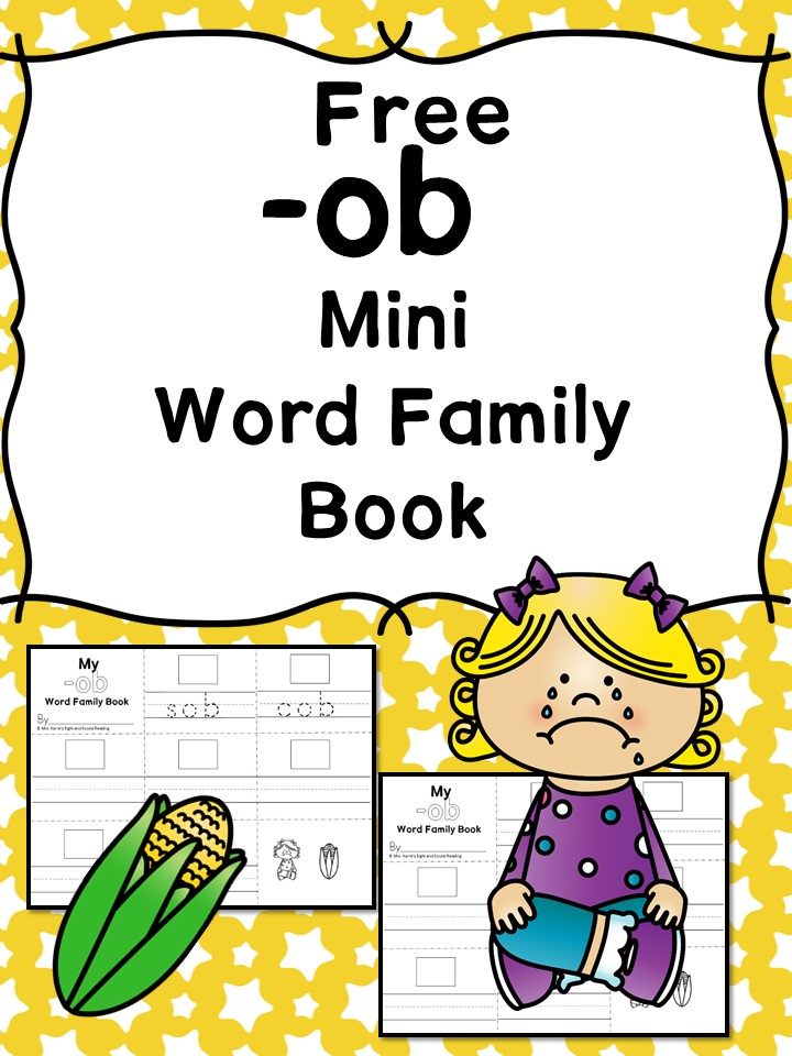 Ob cvc word family worksheets mrs karles sight and sound reading