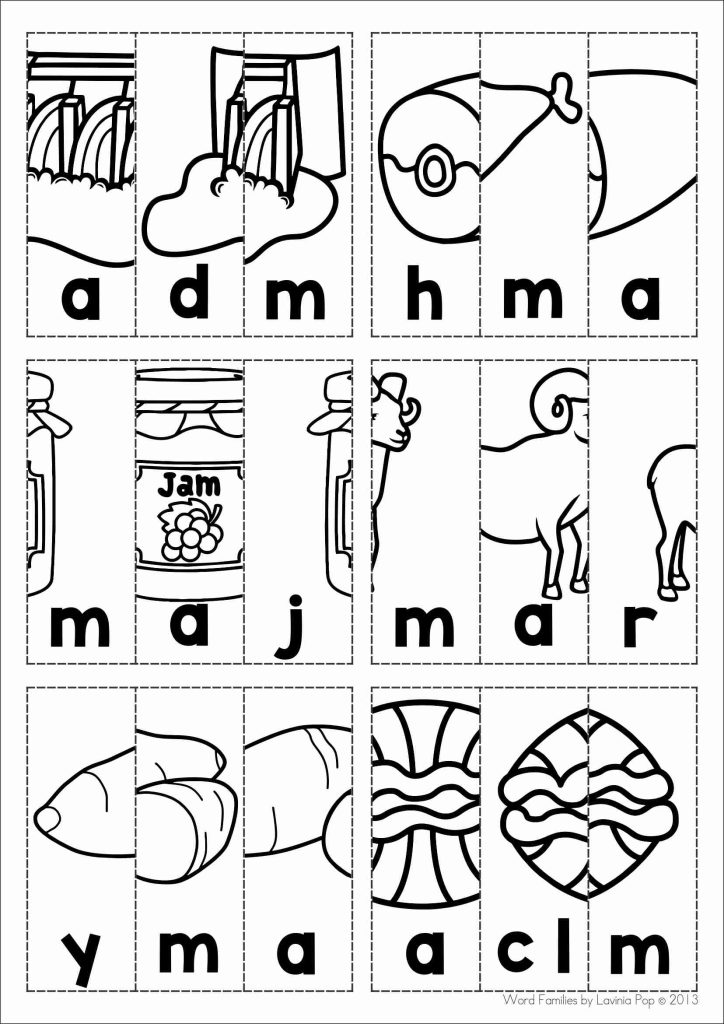 Cvc word family picture scrambles free sampler