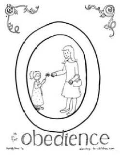 Obey your parents coloring page
