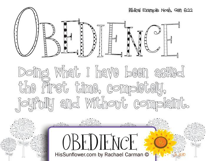 Obey god coloring page