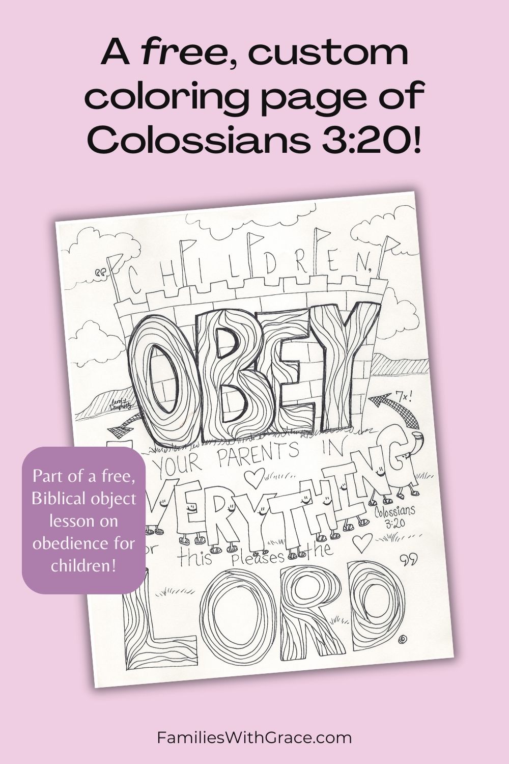 A christian object lesson about obedience for kids