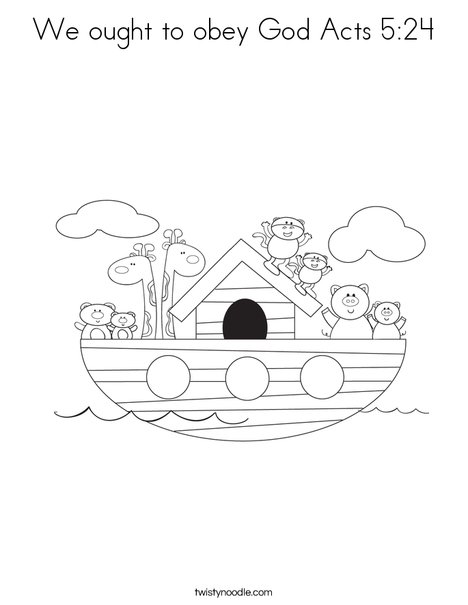 We ought to obey god acts coloring page