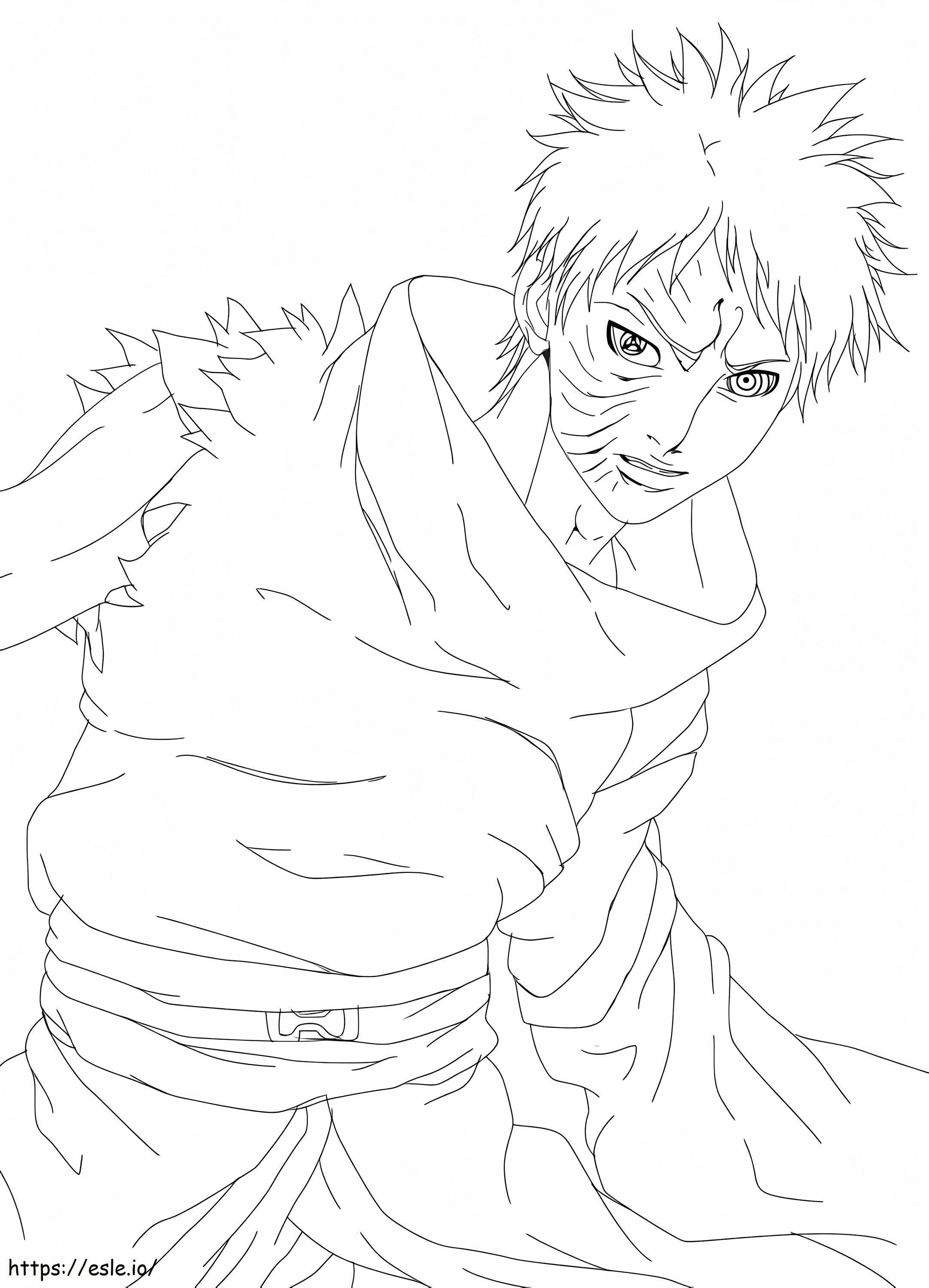 Obito from naruto coloring page
