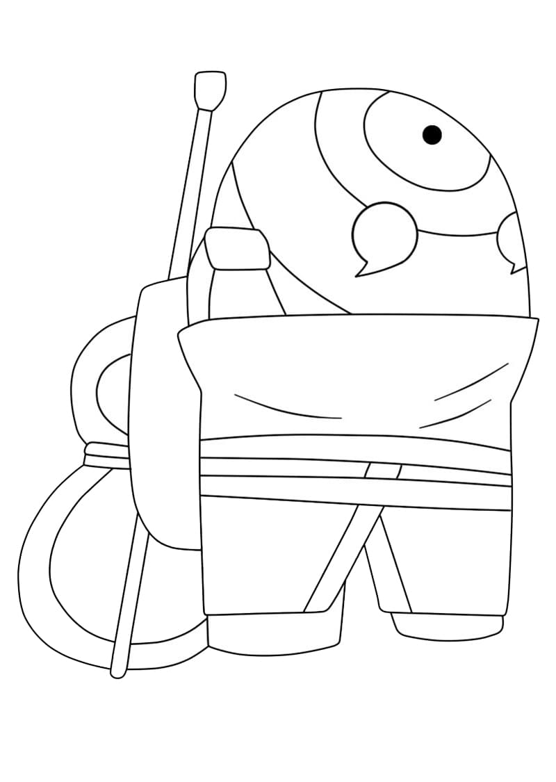 Among us obito coloring page