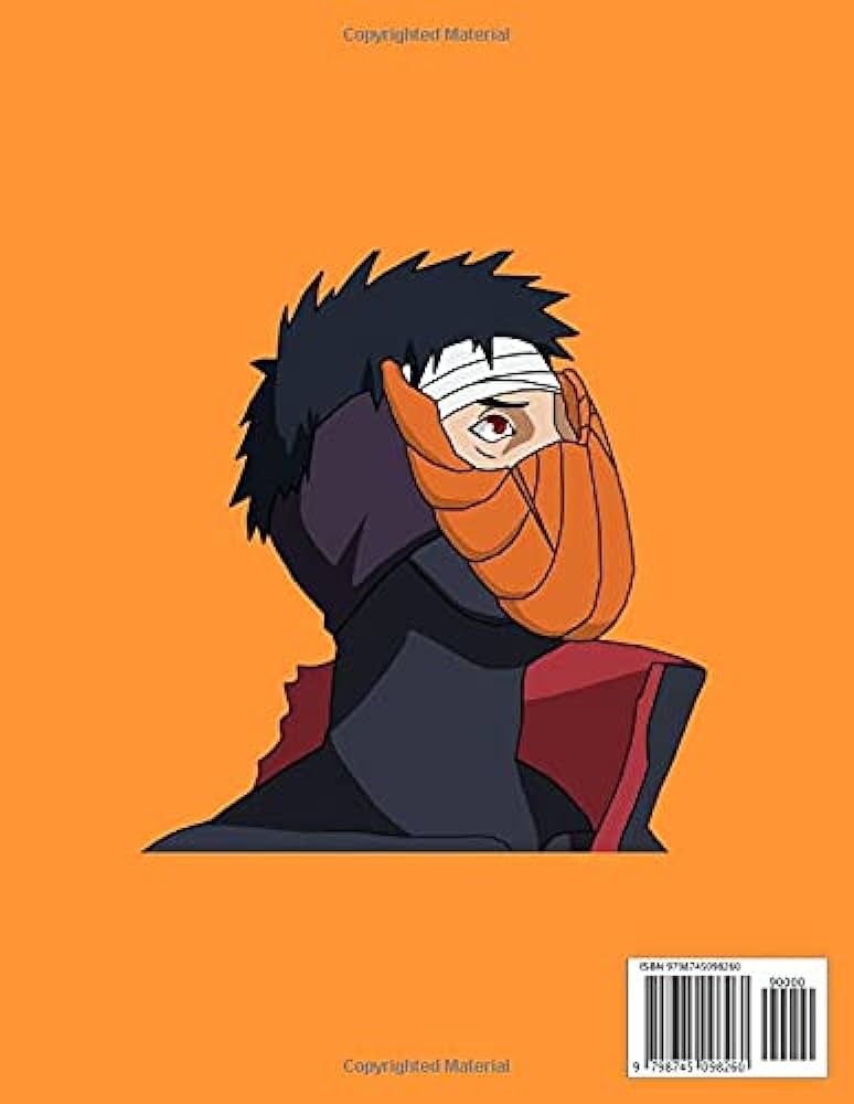 Obito color by number obito uchiha anime manga character naruto color number book for adults fans stress relief gift x with color chart in back side easy to color dennis kristopher