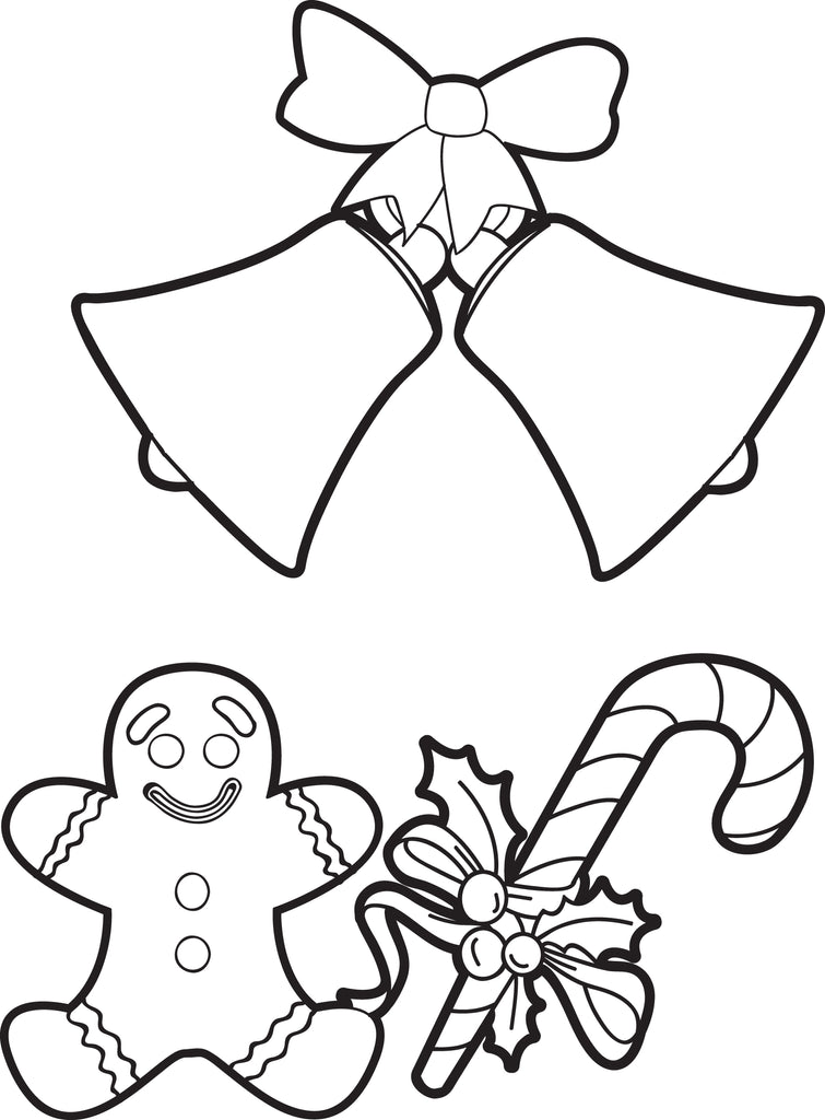 Fun christmas things coloring page for kids â