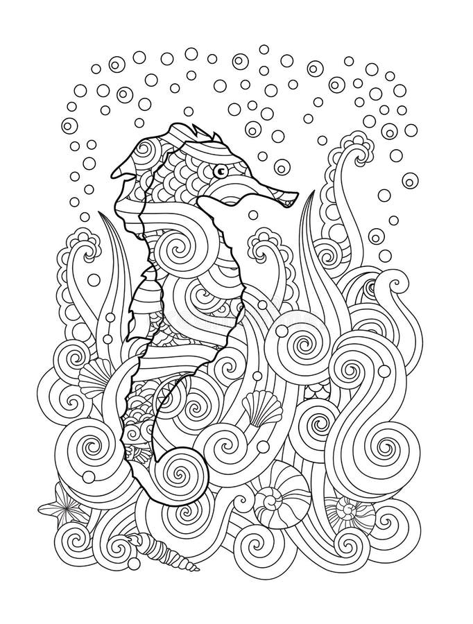 Adult coloring under sea stock illustrations â adult coloring under sea stock illustrations vectors clipart