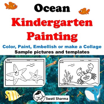 Ocean kindergarten painting art activity ocean coloring pages