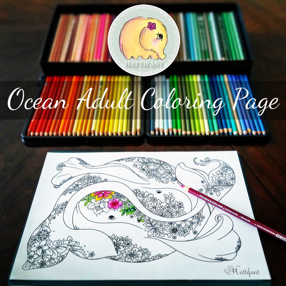 Ocean adult colouring page