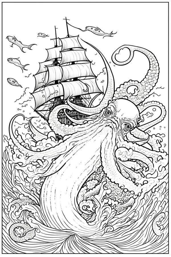 Adult coloring under sea stock illustrations â adult coloring under sea stock illustrations vectors clipart