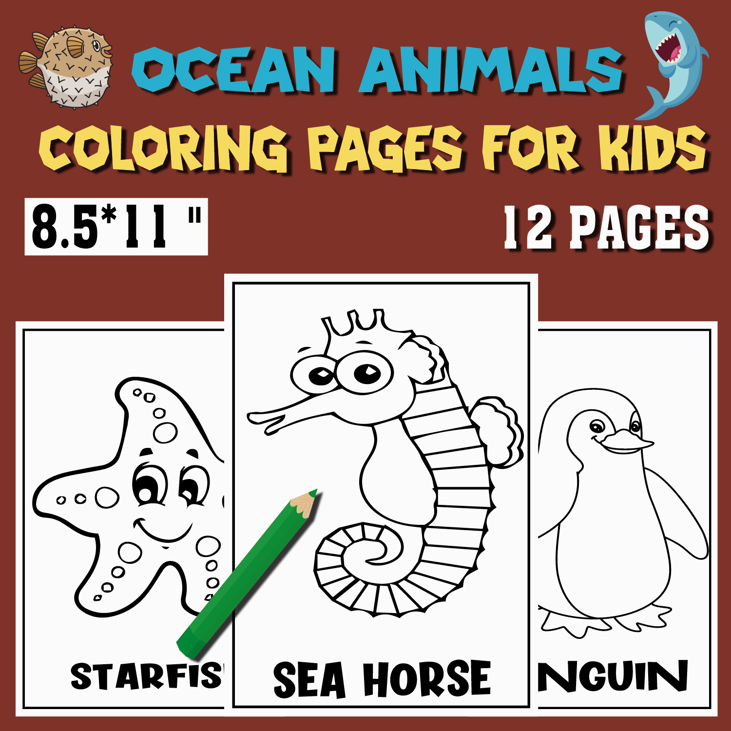 Free ocean animals coloring book coloring sheetcoloring page made by teachers