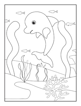 Ocean coloring book for kids sea coloring book for kids fishes coloring pages