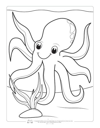 Ocean animals coloring pages for kids
