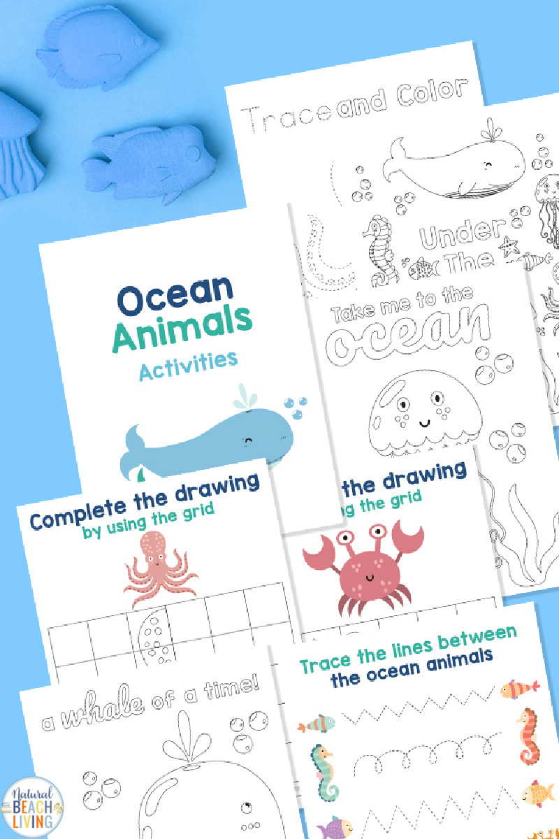 Ocean animals activities free printables pack