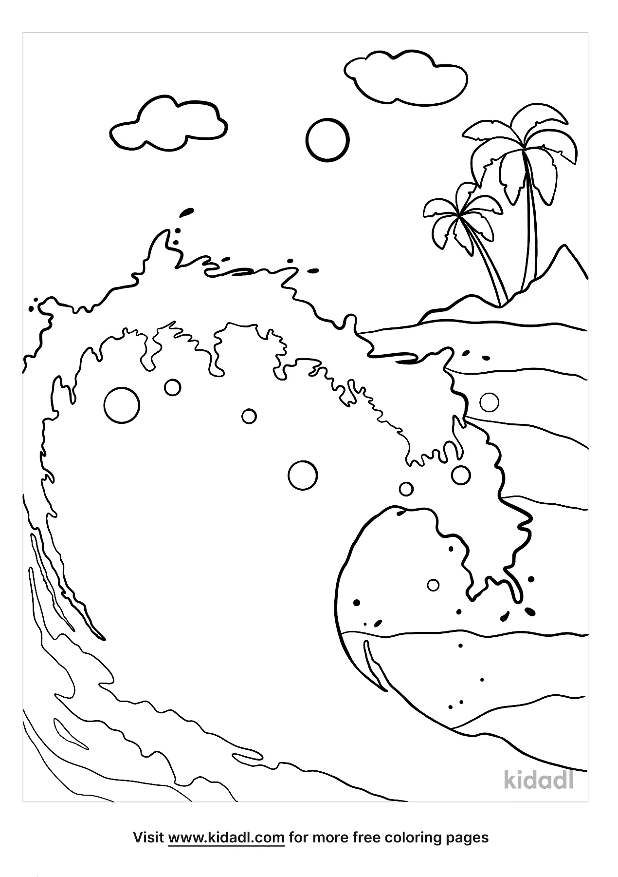 Free ocean waves coloring page coloring page printables