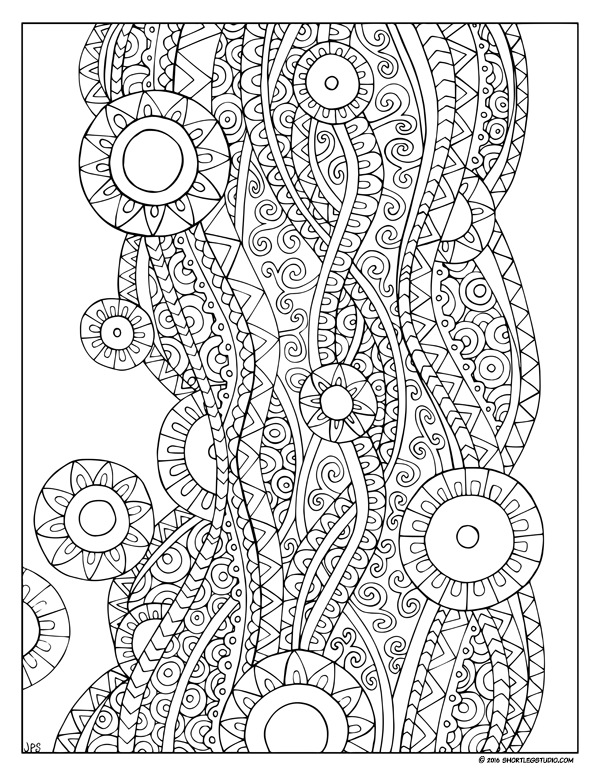 Meditative coloring sheets â short leg studio
