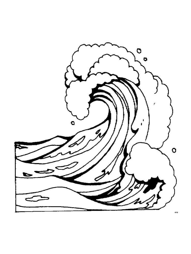 Ocean waves coloring pages
