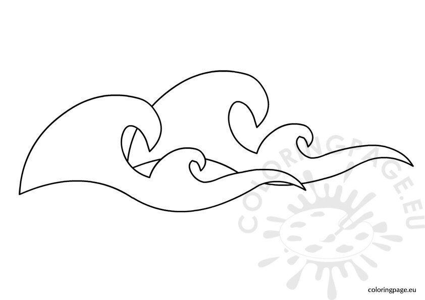 Waves coloring page coloring page