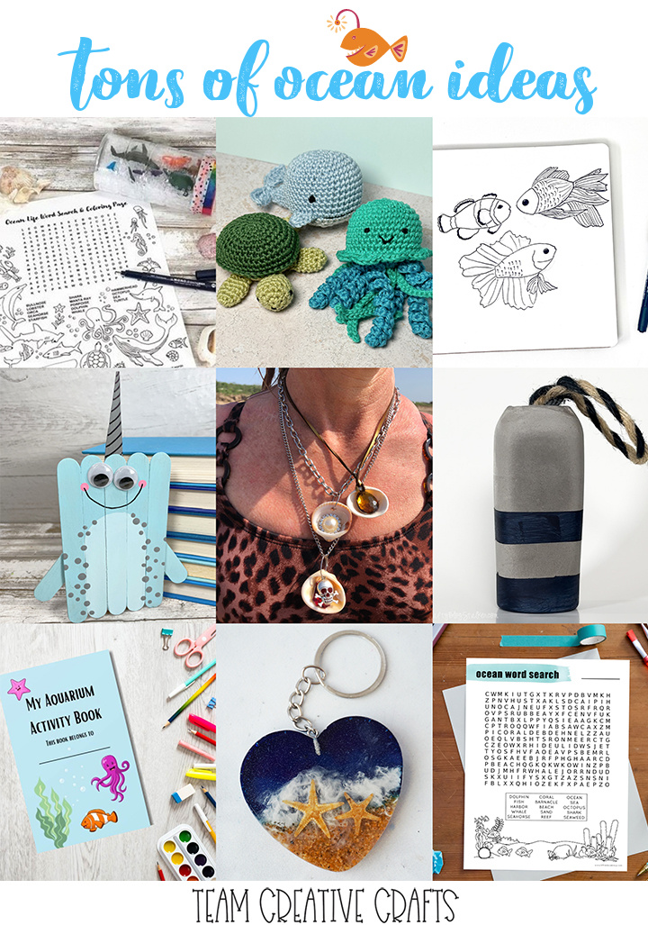 How to make a giant ocean coloring page tutorial tons of ocean craft ideas â