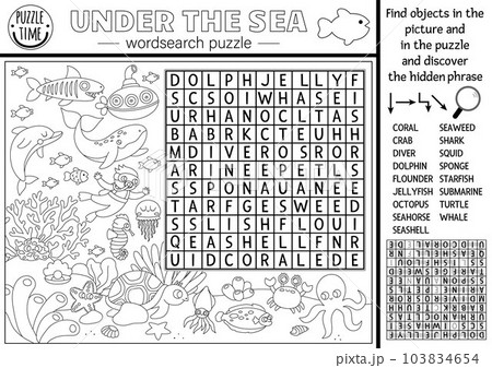 Vector black and white under the sea wordãããããç æ