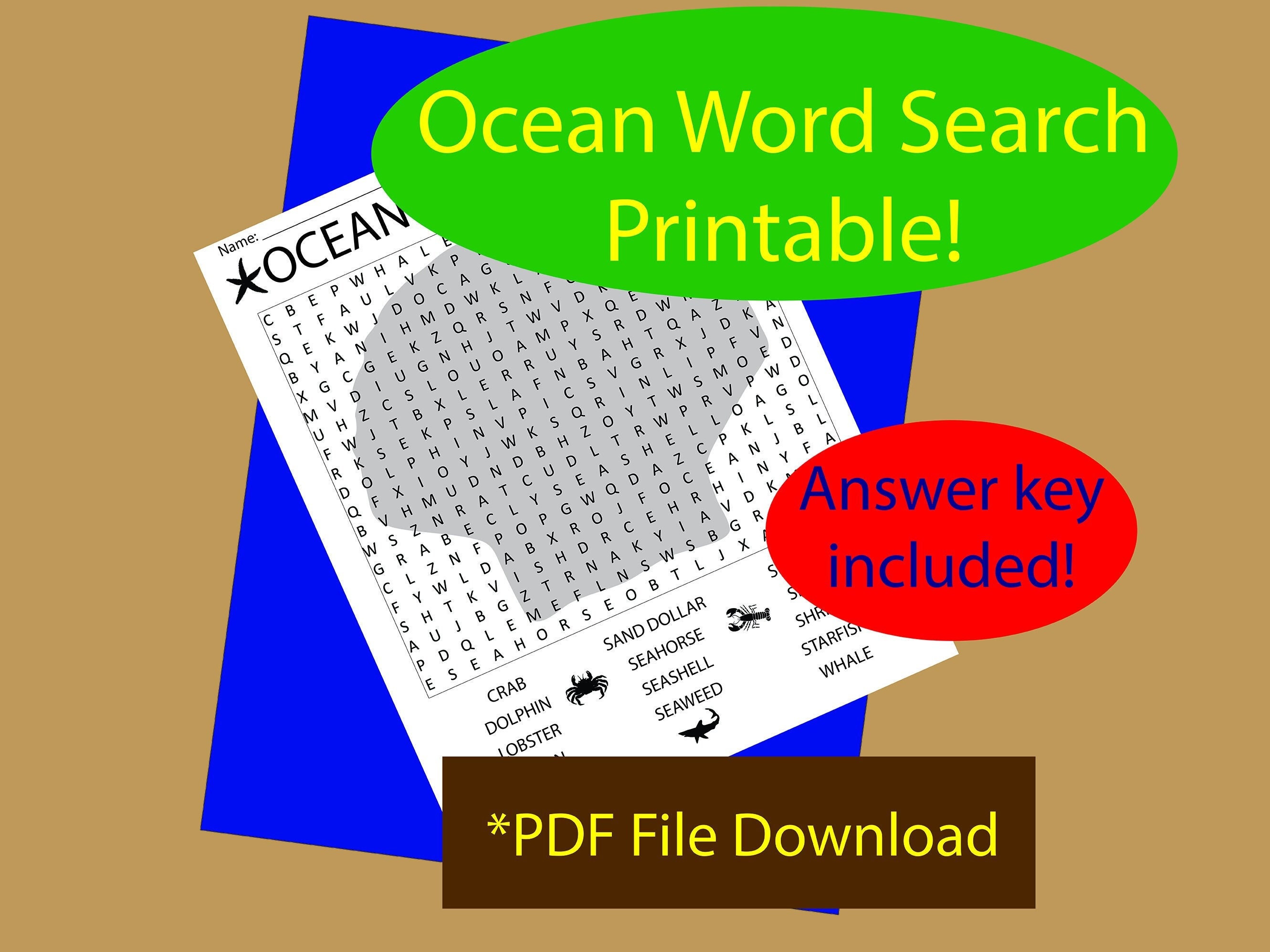 Ocean word search