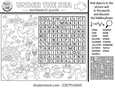 Vector black white under sea word àààààààààªàààà àààààààààààªààààà