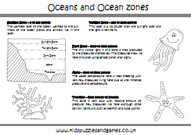 Oceans and ntinents louring sheets