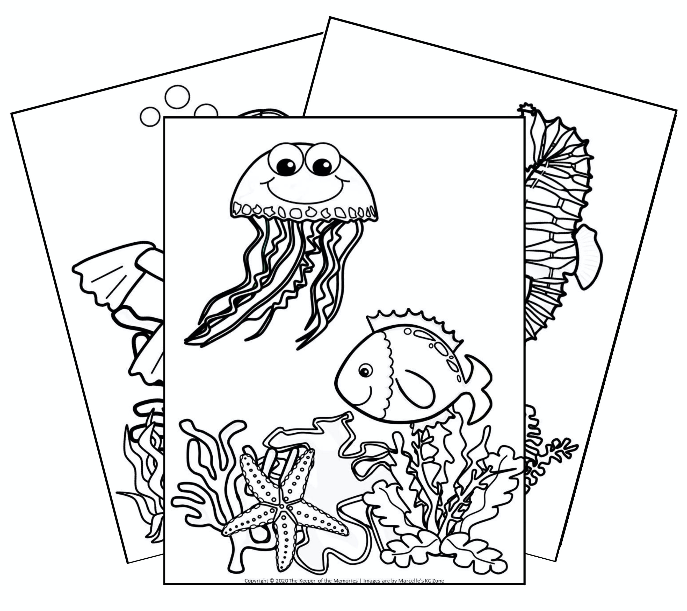 Free printable ocean coloring pages