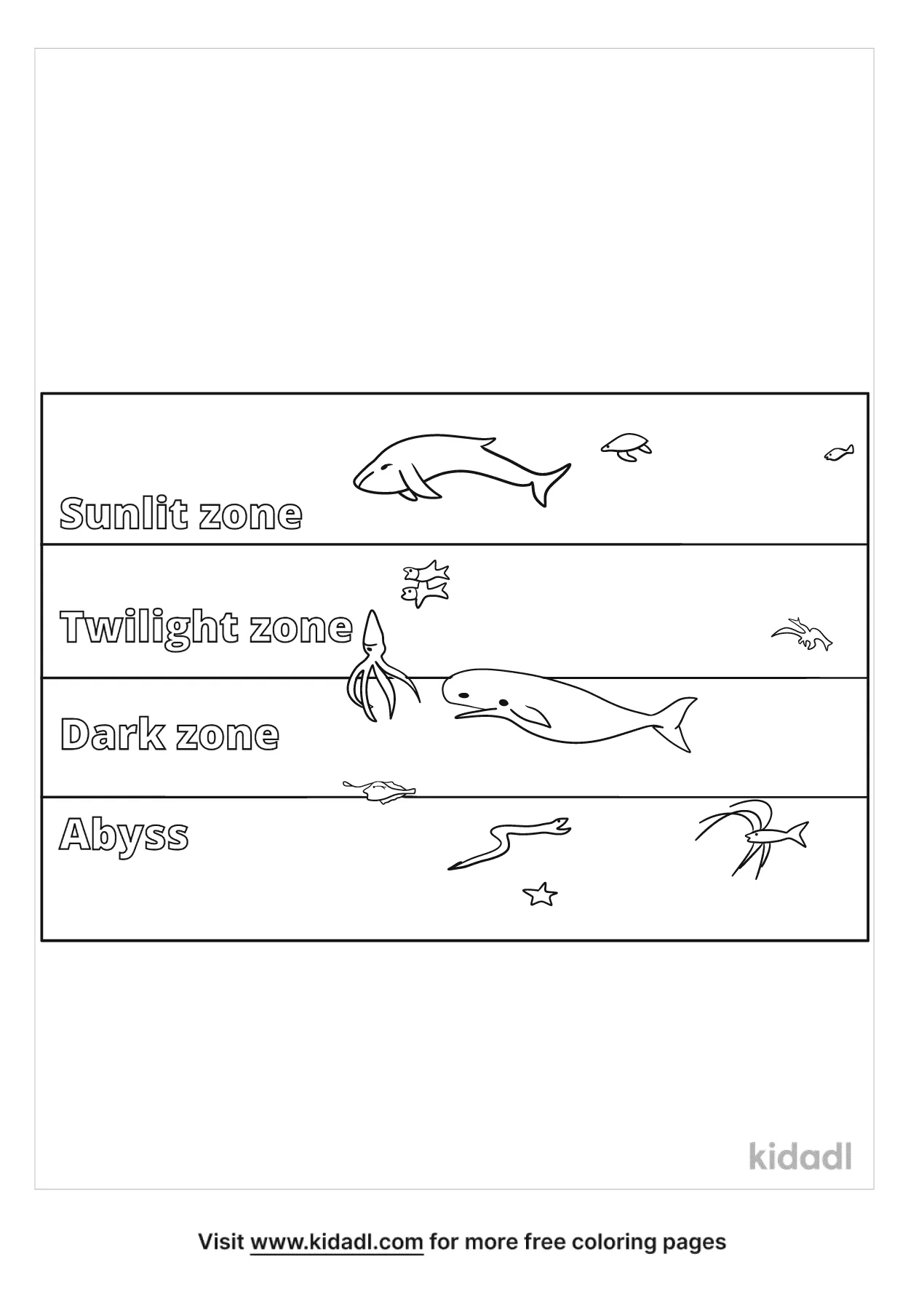 Free ocean layers coloring page coloring page printables