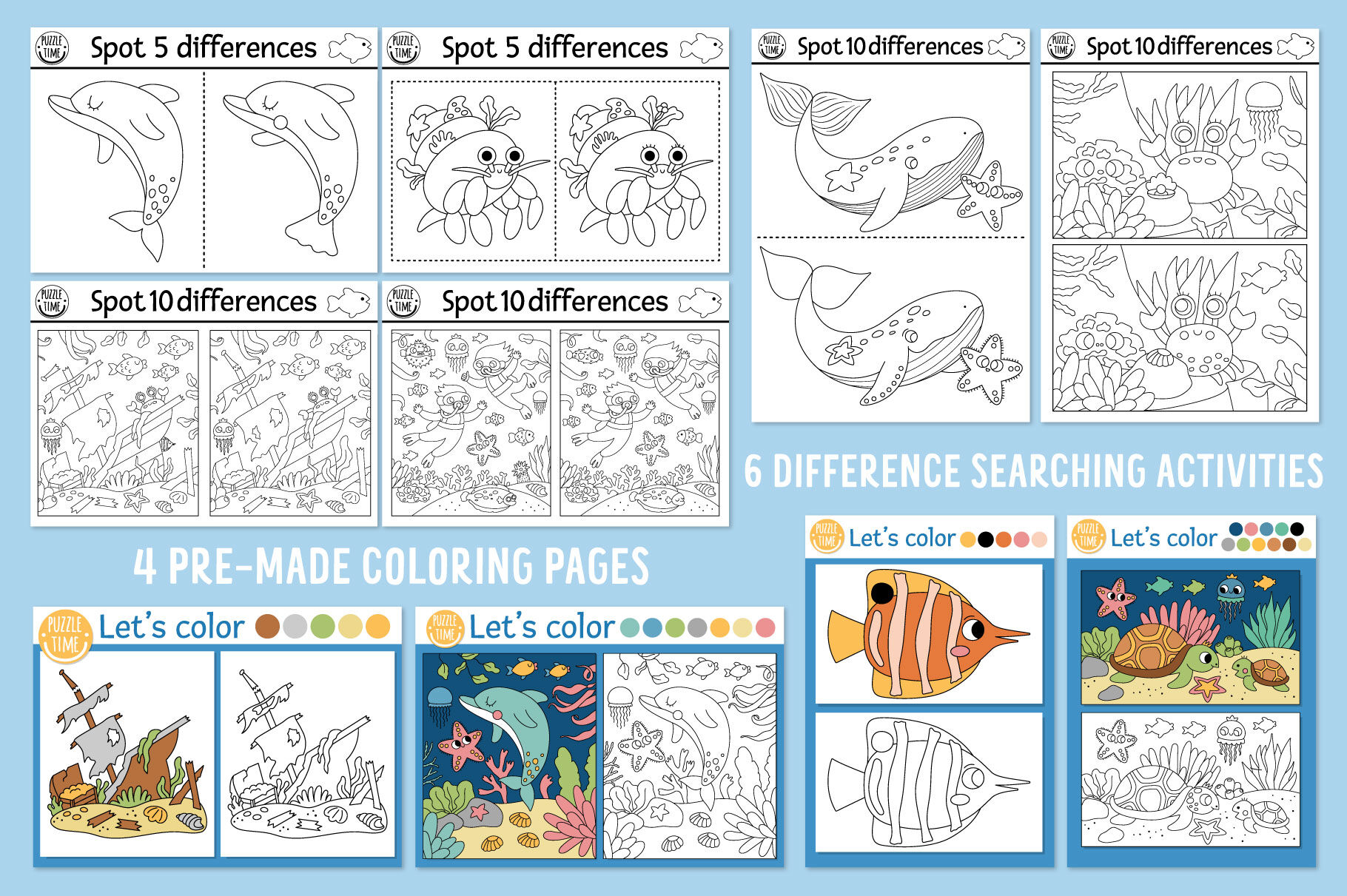 Under the sea coloring games by lexi claus