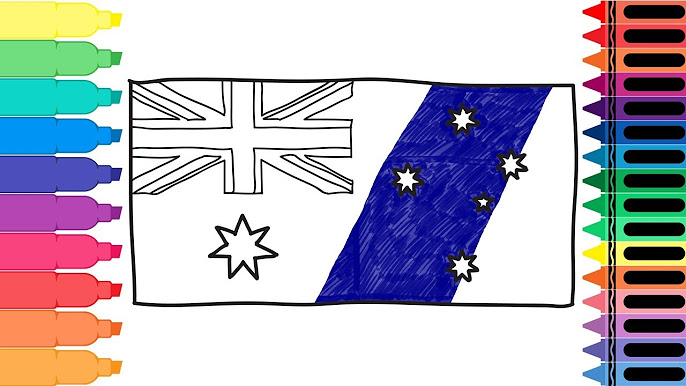 How to draw flags of oceania countries drawing oceania flags